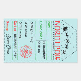 North Pole Express: Special Delivery Tag 長方形シール