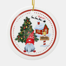 North Pole Gnome Christmas セラミックオーナメント