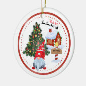 North Pole Gnome Christmas セラミックオーナメント (左)