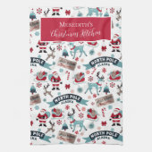 North Pole Holiday Charm – Santa Christmas キッチンタオル (縦)