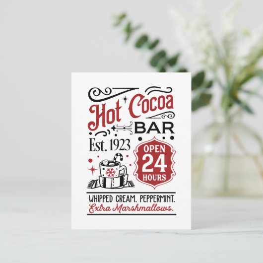 North Pole hot cocoa bar  シーズンポストカード (スタンド正面)