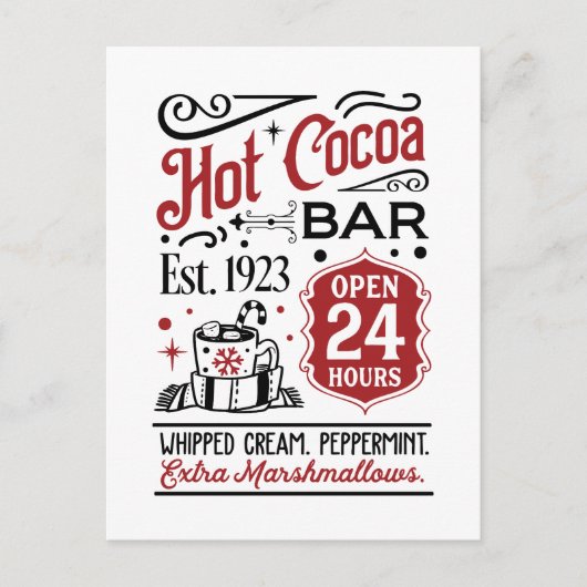 North Pole hot cocoa bar  シーズンポストカード (正面)