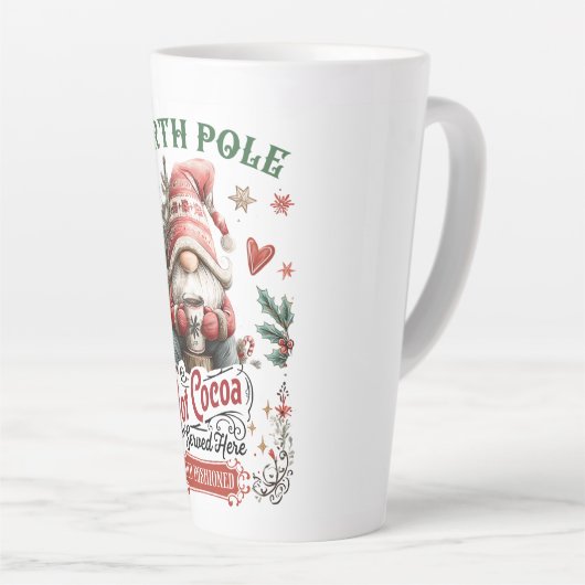 North Pole Hot Cocoa – Gnome-Style  カフェラテマグ (右アングル)