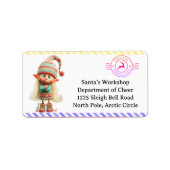 North Pole Mail | Enchanted Elf ラベル (正面)