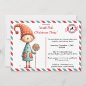 North Pole party Magic | Enchanted Elf 招待状 (正面)