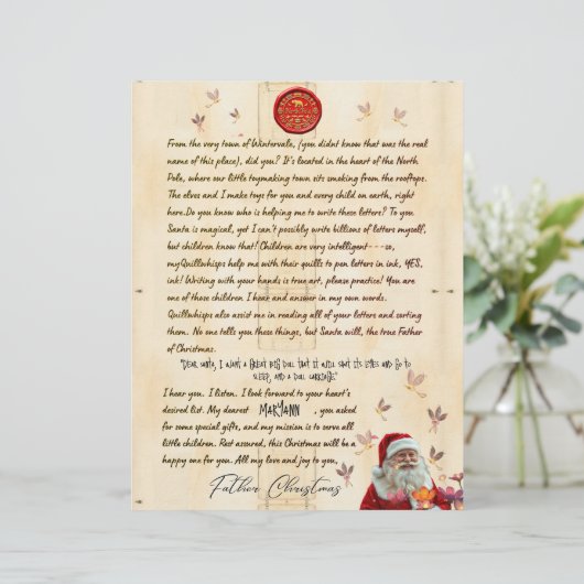 North Pole Personal Christmas Letter From Santa (スタンド正面)