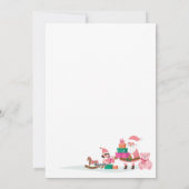 North Pole Pink Elf Workshop Santa Photo シーズンカード (裏面)