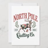 North Pole Quilting Funny Quilting Sewing Lover サンキューカード (正面)