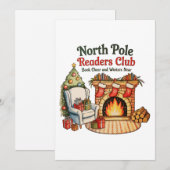 North Pole Readers Club Christmas Books Xmas Lover シーズンカード (正面/裏面)