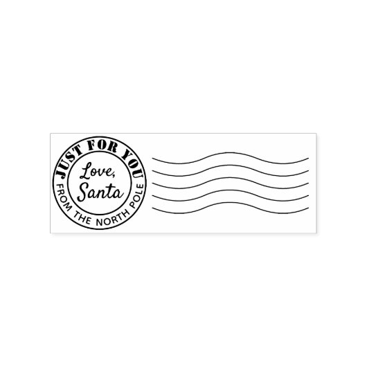 North Pole Santa Postmark Stampテキストの追加 ラバースタンプ (インプリント)