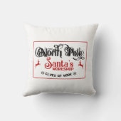 North Pole Santa's Workshop小妖精や小人At Work クッション (裏面)