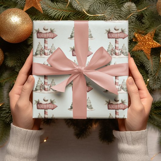 North Pole Sign | Wrapping Paper ラッピングペーパー