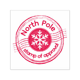 North Pole Stamp of Approval | Wood Art Stamp セルフインキングスタンプ