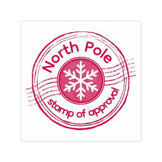 North Pole Stamp of Approval | Wood Art Stamp セルフインキングスタンプ (デザイン)
