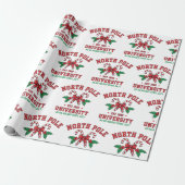 North Pole University Holiday Christmas ラッピングペーパー (アンロールド)