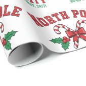 North Pole University Holiday Christmas ラッピングペーパー (ロールコーナー)