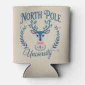 North Pole University Xmas Chinoiserie Reindeer  缶クーラー (正面)