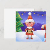North Pole Wishes Elf Christmas Card シーズンカード (正面/裏面)