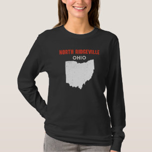 NORTH RIDGEVILLE Ohio USA州アメリカトラベルオヒ Tシャツ