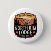 North Rim Grand Canyon Lodge 1937–2025 Tribute 缶バッジ (正面)