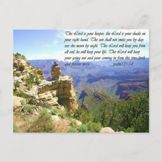 North Rim Grand Canyon Photo with Bible Verse ポストカード (正面)