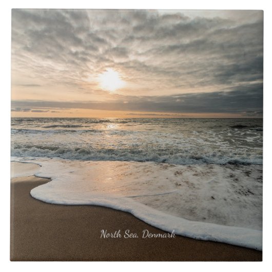 North Sea, Denmark picturesque sunset, タイル (正面)