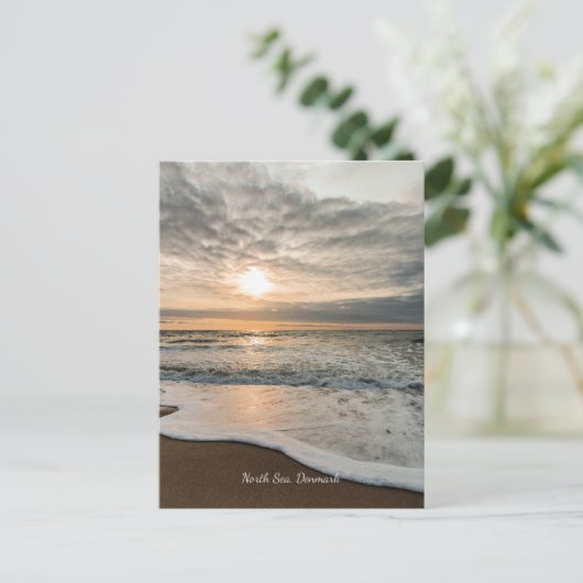 North Sea, Denmark picturesque sunset, ポストカード (スタンド正面)