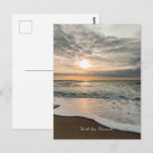 North Sea, Denmark picturesque sunset, ポストカード (正面/裏面)