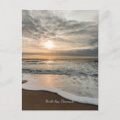 North Sea, Denmark picturesque sunset, ポストカード (正面)