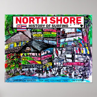 NORTH SHORE HISTORY OF SURFING PIPELINE ポスター