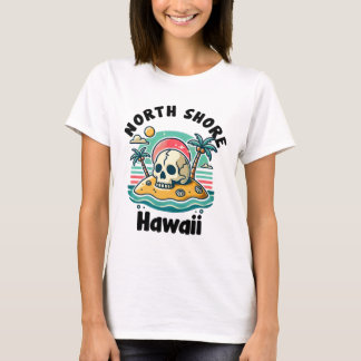 North Shore Oahu Hawaii Souvenir Surfing Hawaiian  Tシャツ