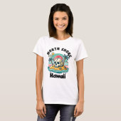 North Shore Oahu Hawaii Souvenir Surfing Hawaiian  Tシャツ (正面フル)