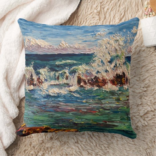 North Shore Thundering Waves in Hawaii pillow クッション (ブランケット)