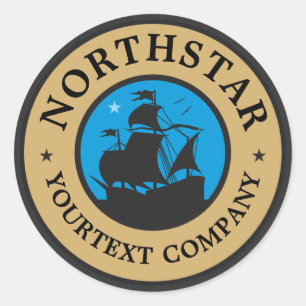 North Starロゴ ラウンドシール