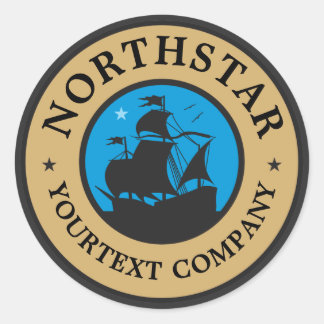 North Starロゴ ラウンドシール