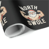 North Swole Santa Gym Workout Fitness Christmas ラッピングペーパー (ロールコーナー)