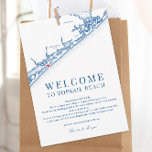 North Topsail Beach Wedding Welcome Letter Navy サンキューカード<br><div class="desc">Welcome guests to your coastal North Carolina celebration with this elegant navy blue North Topsail Beach map wedding weekend events card. The front features a warm welcome message, while the back includes a customizable weekend itinerary schedule for your destination wedding festivities. Perfect for celebrations at Topsail Manor, Sea Haven Estate,...</div>