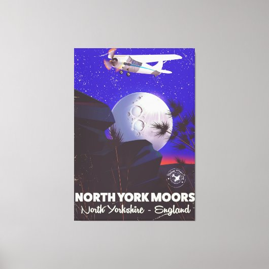 North York Moors England旅行ポスター キャンバスプリント (正面)