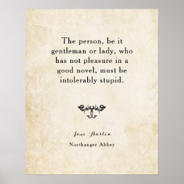 Northanger Abbey Jane Austen Regency Book Quote ポスター