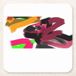  Northern Cardinal  autumn スクエアペーパーコースター