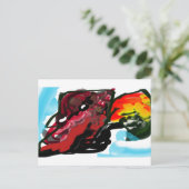 Northern Cardinal Autumn joy ポストカード (スタンド正面)