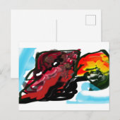 Northern Cardinal Autumn joy ポストカード (正面/裏面)