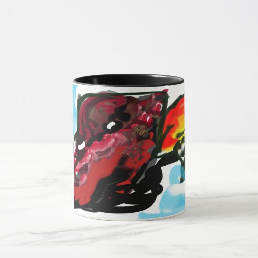 Northern Cardinal  Autumn joy マグカップ (中央)