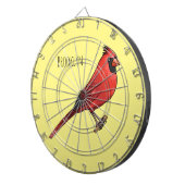 Northern cardinal bird cartoon illustration ダーツボード (正面右)