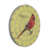 Northern cardinal bird cartoon illustration ダーツボード (正面左)