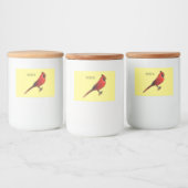 Northern cardinal bird cartoon illustration フードラベル (ボトル)