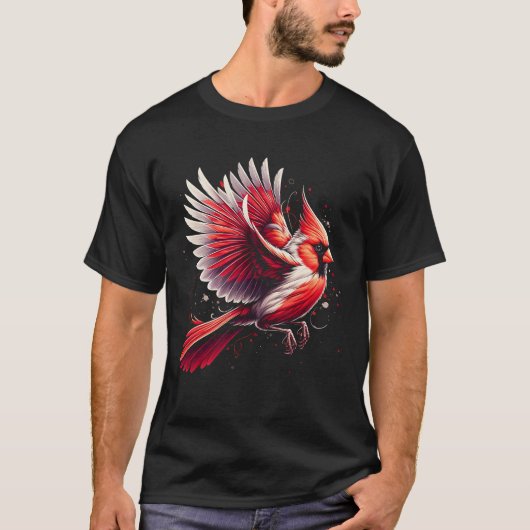 Northern Cardinal Bird Lover Watcher Birding Tシャツ (正面)