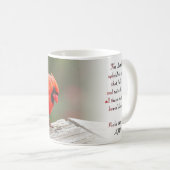 Northern Cardinal Psalm 145:14 KJV コーヒーマグカップ (正面右)