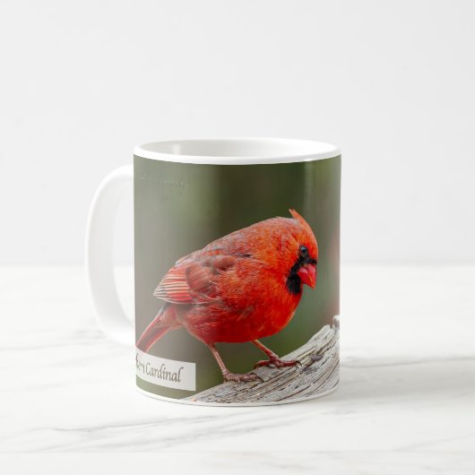 Northern Cardinal Psalm 145:14 KJV コーヒーマグカップ (正面左)
