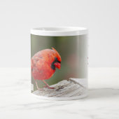 Northern Cardinal Psalm 145:14 KJV ジャンボコーヒーマグカップ (正面)